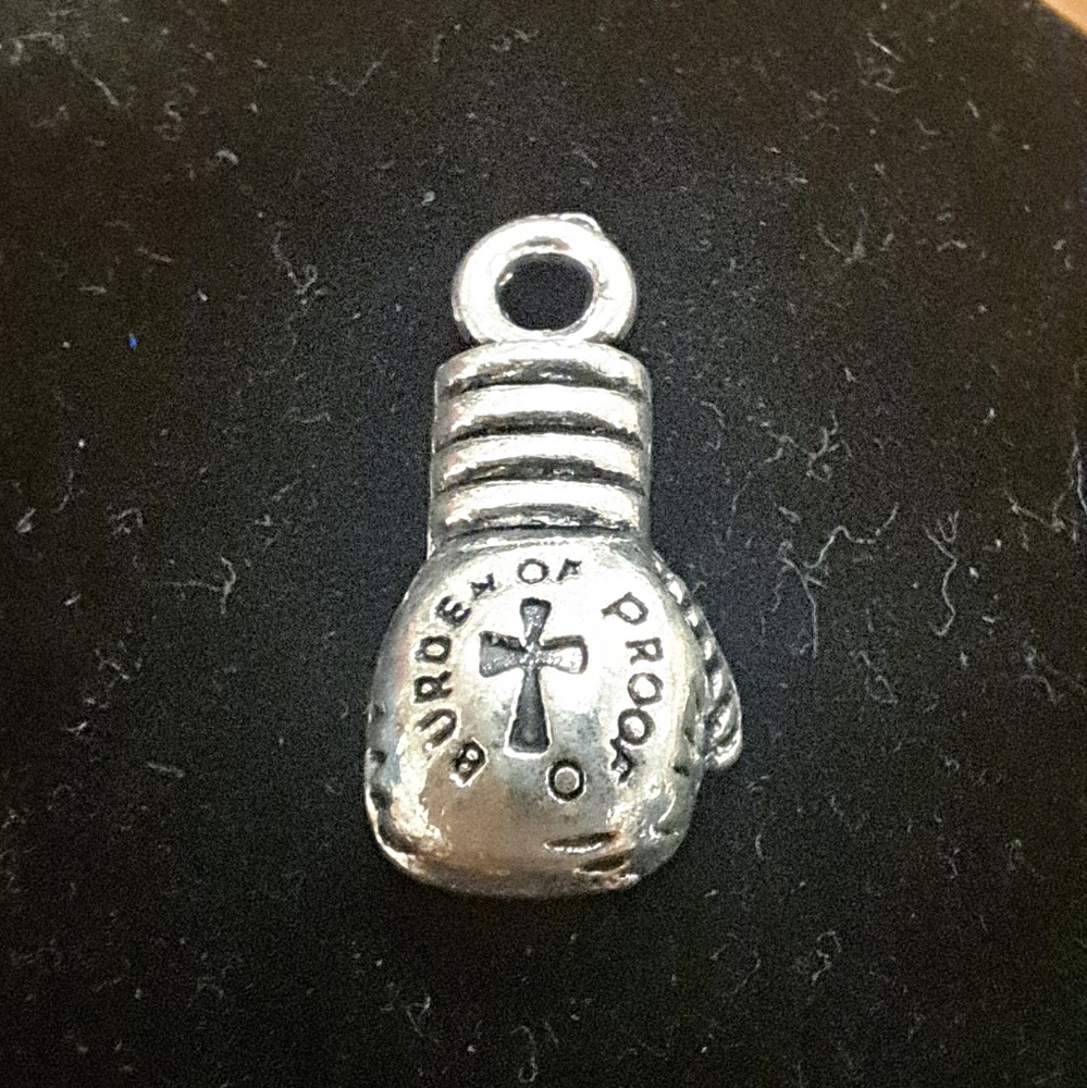 Silver Boxing Glove Charm Burden Of Proof Fight The Good Fight